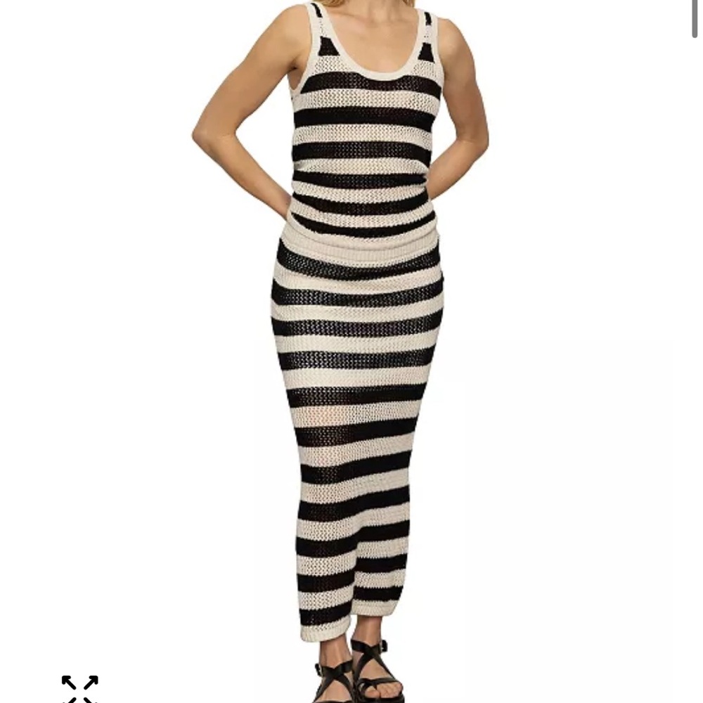 NWT Sanctuary Black and Cream Striped Knit Tank